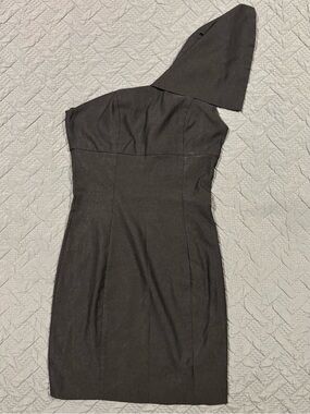 Mystic Black One-Shoulder Cocktail Dress